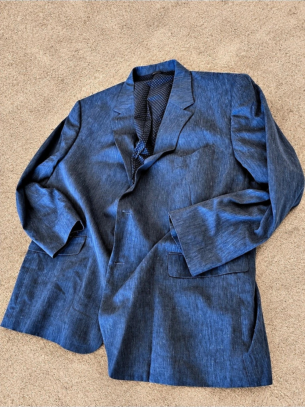 Oak Hill Men's Blue Geometric Blazer Size 3XLT Like New